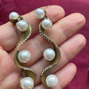 OSCAR de la RENTA long Earrings Vintage new